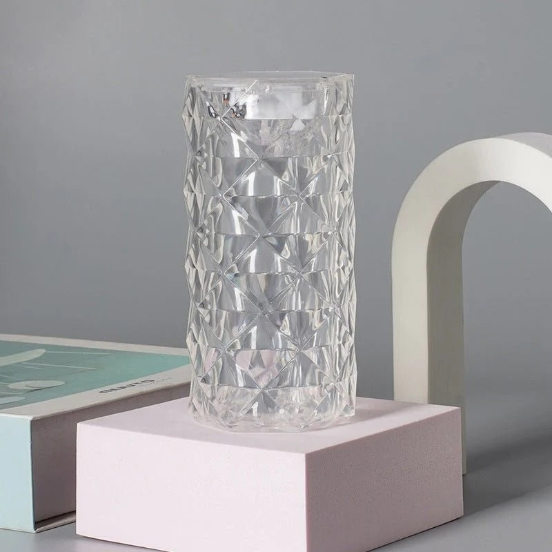 Crystal Rose Table Lamp Elegant Bedside Lighting