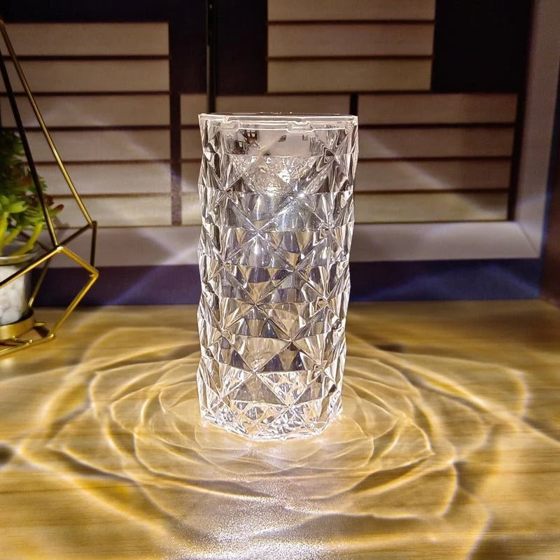 Crystal Rose Table Lamp Elegant Bedside Lighting