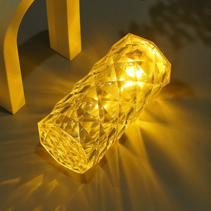 Crystal Rose Table Lamp Elegant Bedside Lighting